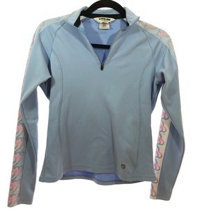 Pearl Izumi Cycling Jacket S Baby Blue 1/4 Zip